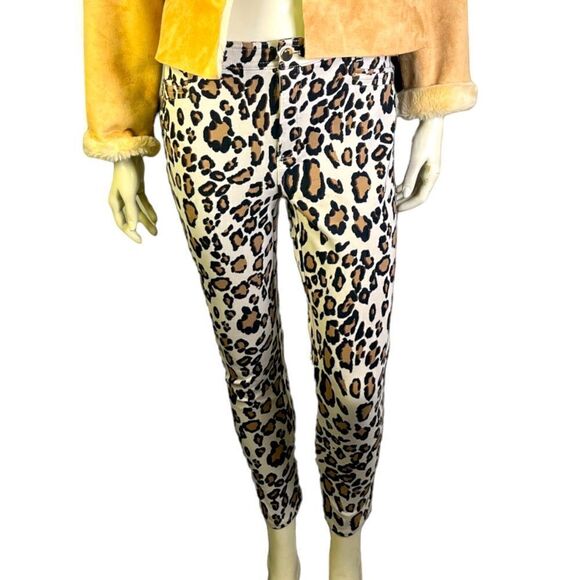 NWOT So Slimming by Chico’s Slim Fit Stretch Leopard Pants Size 0.5 - Picture 1 of 6